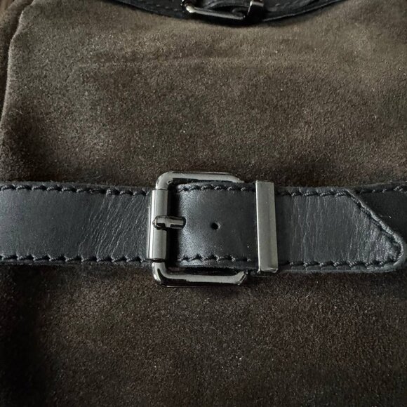 Karl Lagerfeld Suede Buckle Boots in Brown/Black – Size 6.5 - Picture 2 of 12